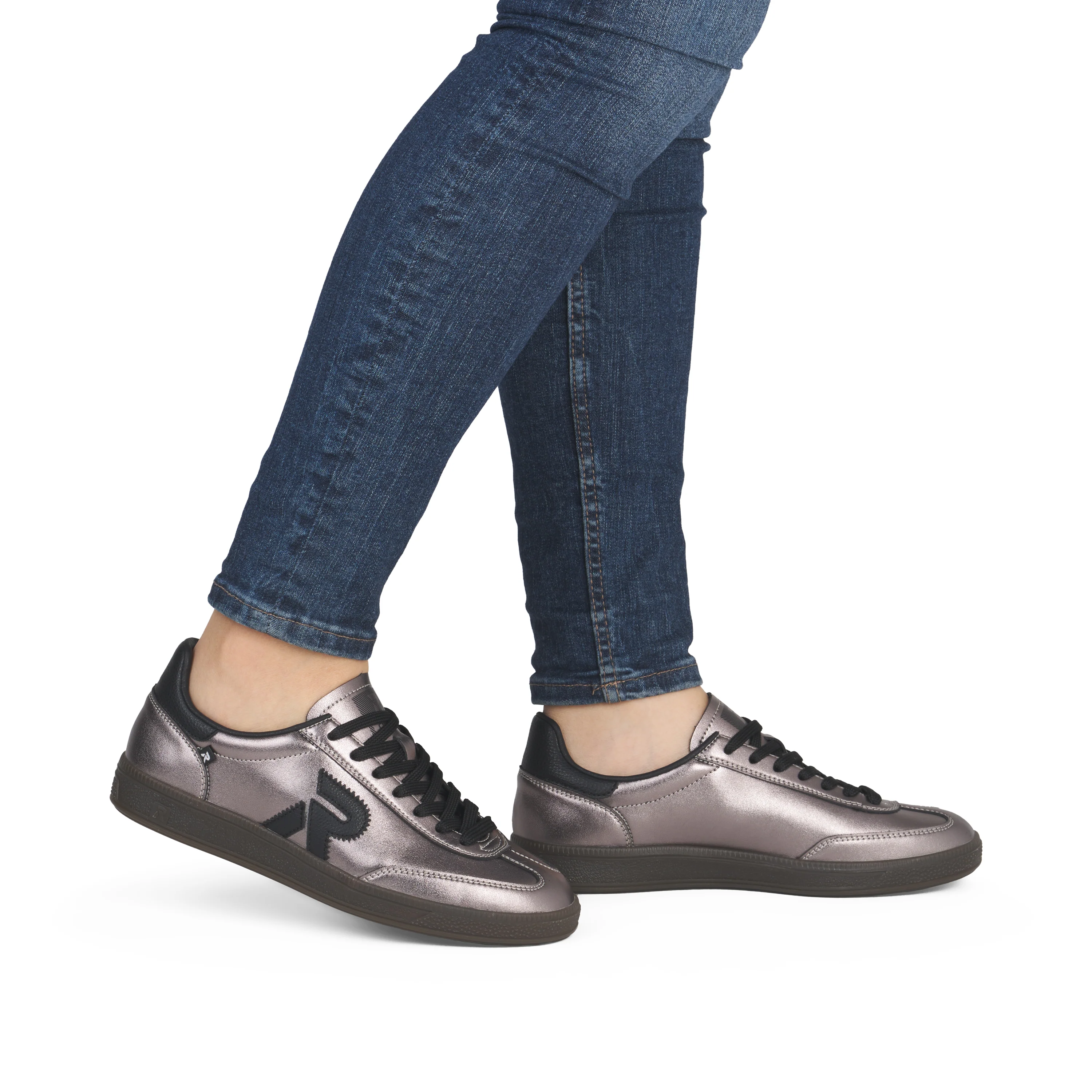 Rieker Sport Woman's Shoes - Silver/Platinum | W2200-91 - Image 10